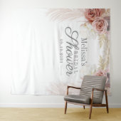 Rustikales Pampas Grass Tan Brautparty Wandteppich (Beispiel (Horizontal))