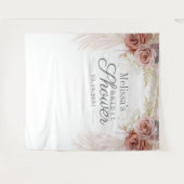 Rustikales Pampas Grass Tan Brautparty Wandteppich (Vorderseite (Horizontal))