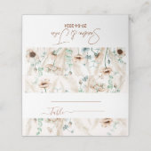 Rustikales Pampasgras, elegantes bohisches botanis Platzkarte (Außenseite Aufgefaltet)