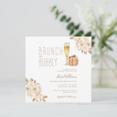 Rustikales Pancake Brunch und Bubbly Brautparty Einladung (Stehend Vorderseite)