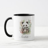 Rustikales Panda Baby Weihnachtsbotanikum Tasse (Links)