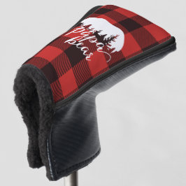 Rustikales Papa Bear Red & Black Buffalo Kariert Golf Headcover