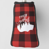 Rustikales Papa Bear Red & Black Buffalo Kariert Golf Headcover (Rotieren 90)