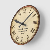 Rustikales Papier 1. Geburtstagsfeier Mauer Uhr (Winkel)