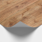 Rustikales Papier aus hellem Holz Geschenkpapier (Ecke)