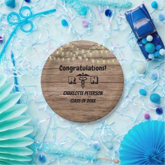 Rustikales Papier für die Krankenpflege Pappteller (Party)