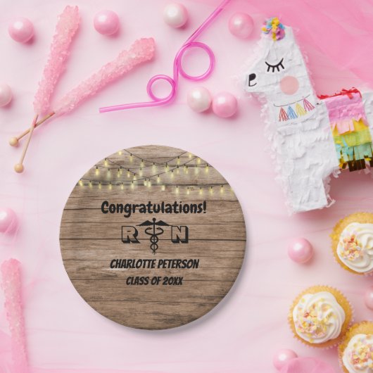 Rustikales Papier für die Krankenpflege Pappteller (Party)