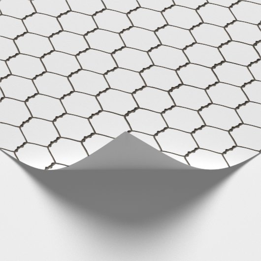 Rustikales Papier für Hühnerdraht Geschenkpapier (Ecke)