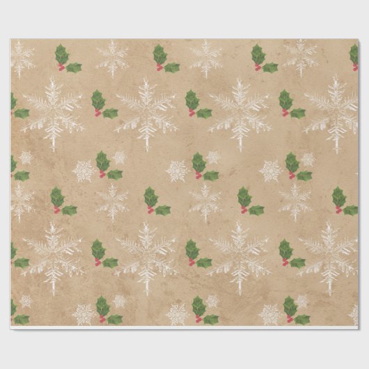 Rustikales Papier Geschenkpapier (Flach)