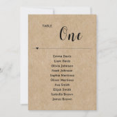 Rustikales Papier-Hochzeitstabelle (Vorderseite)