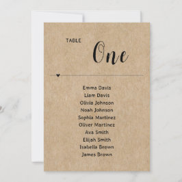 Rustikales Papier-Hochzeitstabelle