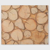 Rustikales Papier zum Abpacken von Protokollen Geschenkpapier (Flach)