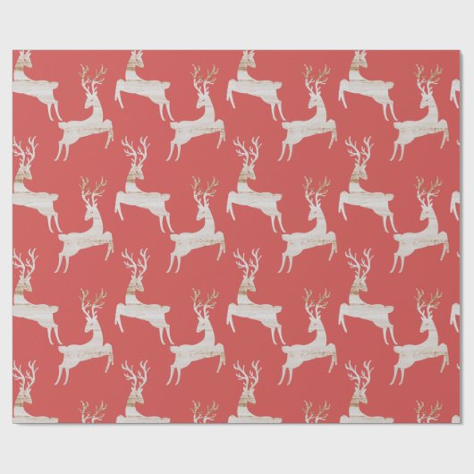Rustikales Papier zum Weihnachtsgebäck für Hirsche Geschenkpapier (Flach)