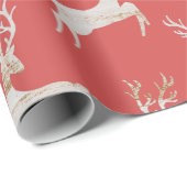 Rustikales Papier zum Weihnachtsgebäck für Hirsche Geschenkpapier (Rolleneckpunkt)