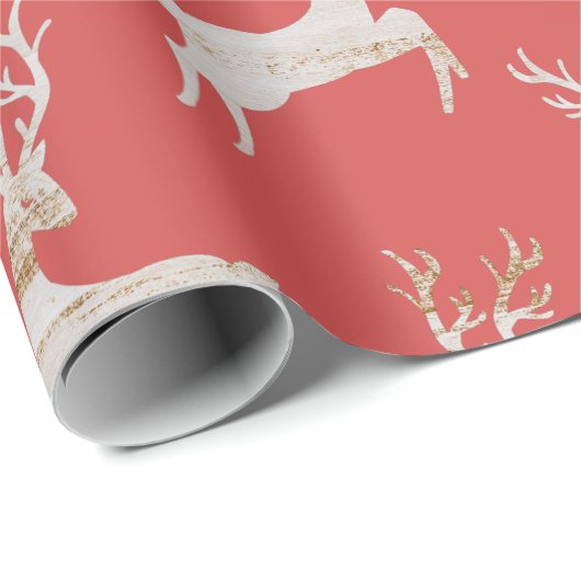 Rustikales Papier zum Weihnachtsgebäck für Hirsche Geschenkpapier (Rolleneckpunkt)