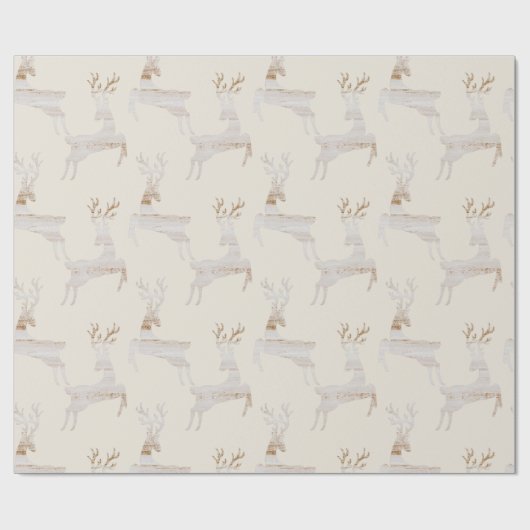 Rustikales Papier zum Weihnachtsgebäck für Hirsche Geschenkpapier (Flach)