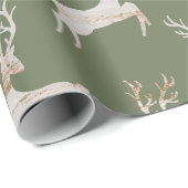 Rustikales Papier zum Weihnachtsgebäck für Hirsche Geschenkpapier (Rolleneckpunkt)