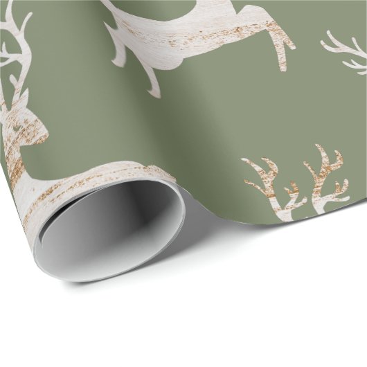 Rustikales Papier zum Weihnachtsgebäck für Hirsche Geschenkpapier (Rolleneckpunkt)