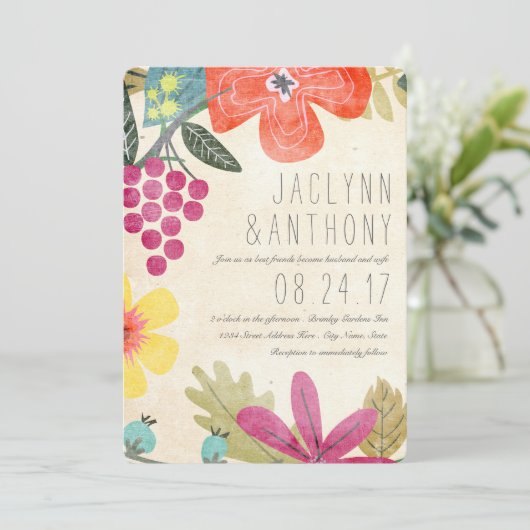 Rustikales Paradies Weinkeller Weinberg Hochzeit Einladung (Stehend Vorderseite)