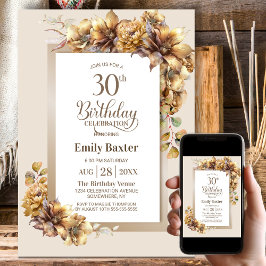 Rustikales Party am 30. Geburtstag Einladung
