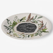 Rustikales Party aus Brautparty Pappteller (Schrägansicht)