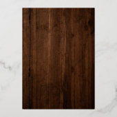 Rustikales Party aus Holz Folieneinladung (Rückseite)