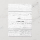 Rustikales Party aus Holzmason Junge Babydusche Begleitkarte (Rückseite)