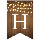 Rustikales Party beleuchtet Imitat-Holz-Feier Wimpelkette (Erste Fahne)