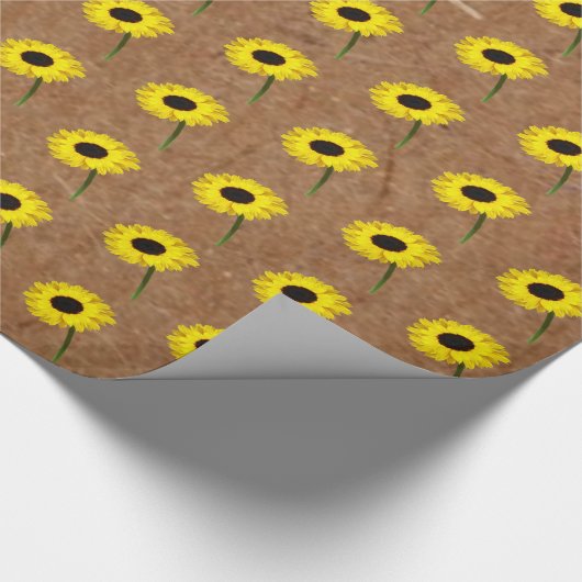 Rustikales Party der Herbstbrücke Kraft & Burlap S Geschenkpapier (Ecke)