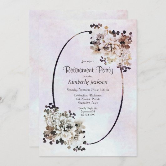 Rustikales Party Einladung (Vorne/Hinten)