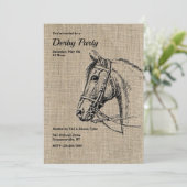 Rustikales Party Einladung (Stehend Vorderseite)