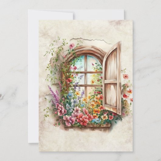 Rustikales Party Einladung (Rückseite)