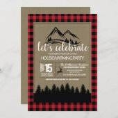 Rustikales Party Einladung (Vorne/Hinten)