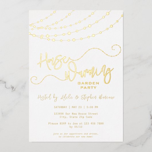 Rustikales Party Folieneinladung (Vorderseite)