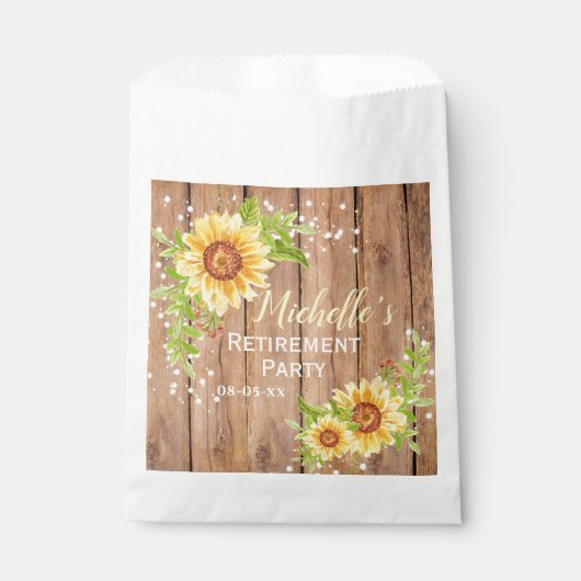 Rustikales Party für Blumenblumen Geschenktütchen (Vorderseite)