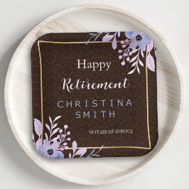 Rustikales Party für Blumenpastel Pappteller