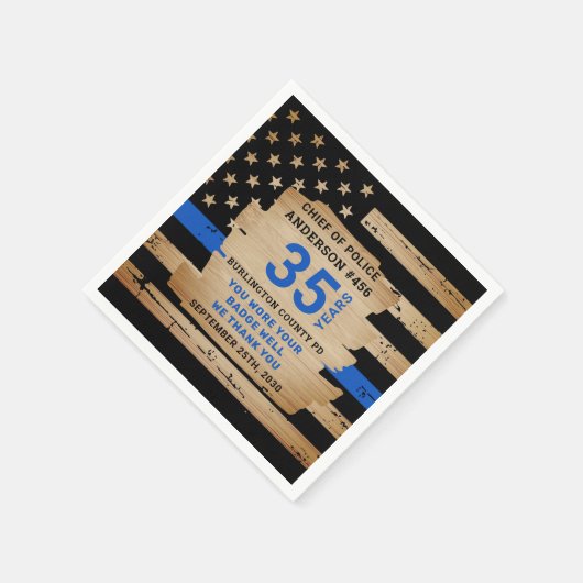 Rustikales Party für das Polizeirezept in dünner B Serviette (Ecke)