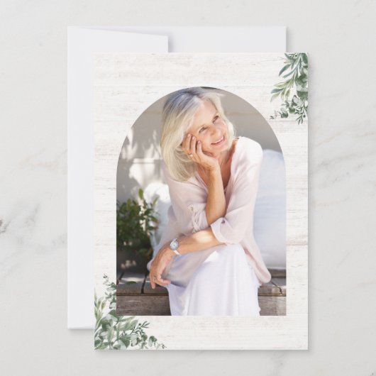 Rustikales Party für das Ruhestand von Botanischem Einladung (Rückseite)