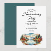Rustikales Party für den Herbstwald Einladung (Vorne/Hinten)