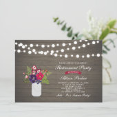 Rustikales Party für den Holzfall Einladung (Stehend Vorderseite)