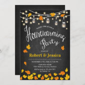 Rustikales Party für die häusliche Erwärmung - Her Einladung (Vorne/Hinten)