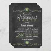 Rustikales Party für die Ruhestätte von grünen und Einladung (Vorne/Hinten)