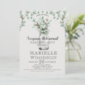 Rustikales Party für Grünanlagen Einladung (Stehend Vorderseite)