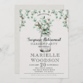 Rustikales Party für Grünanlagen Einladung (Vorne/Hinten)