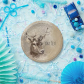 Rustikales Party für Hirschköpfe Pappteller (Party)