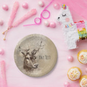 Rustikales Party für Hirschköpfe Pappteller (Party)