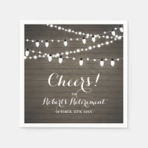 Rustikales Party für Holz und Streichlichtbeleucht