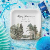 Rustikales Party für Wasserfarbenwälder Pappteller (Party)