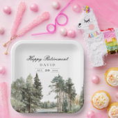 Rustikales Party für Wasserfarbenwälder Pappteller (Party)