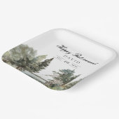 Rustikales Party für Wasserfarbenwälder Pappteller (Gewinkelt)